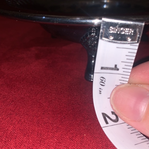 Vintage Footed Dish 91 EPCA Bristol Silver By Poole Floral Pierced - Picture 7 of 7